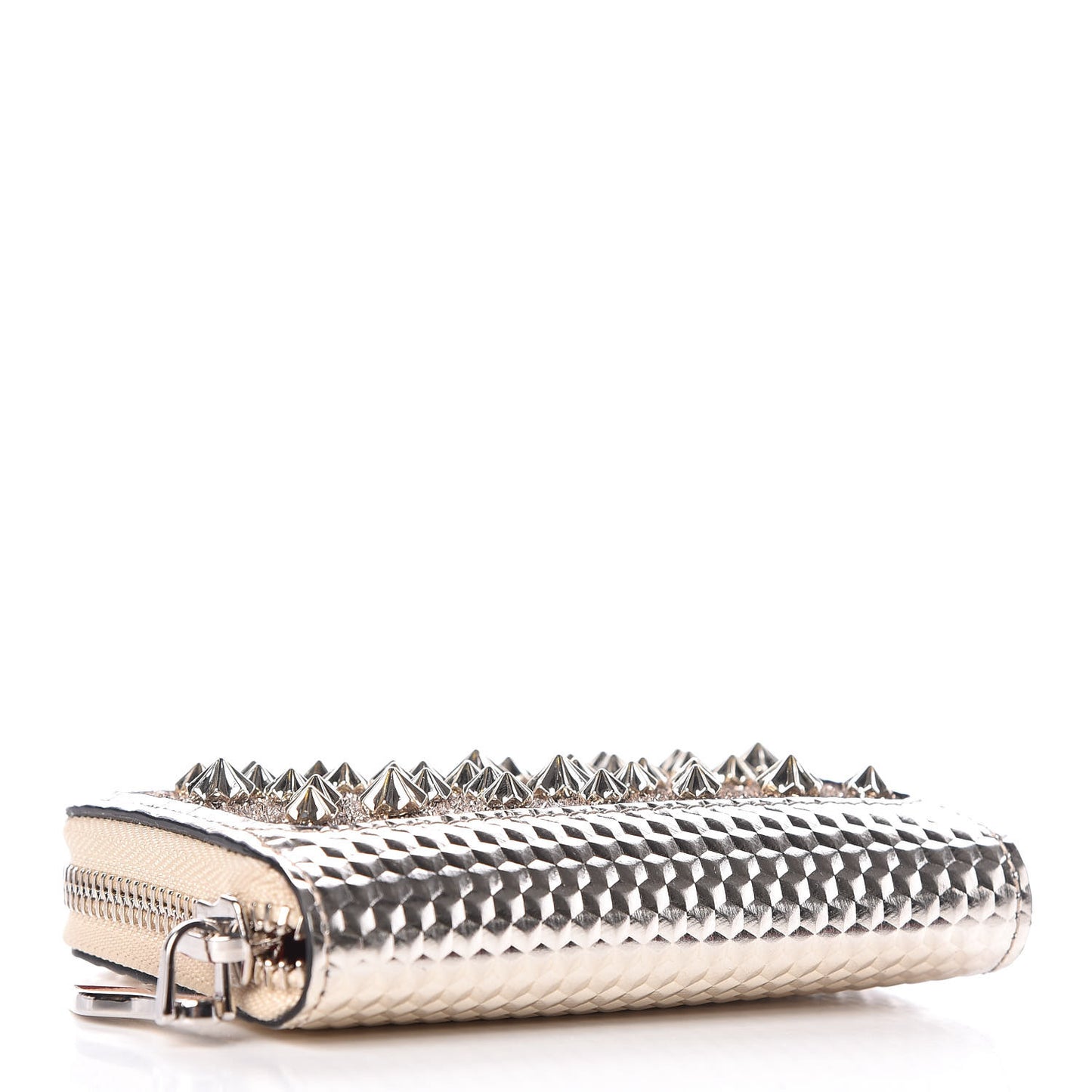 Metallic Glitter Spikes Panettone Coin Purse Silver
