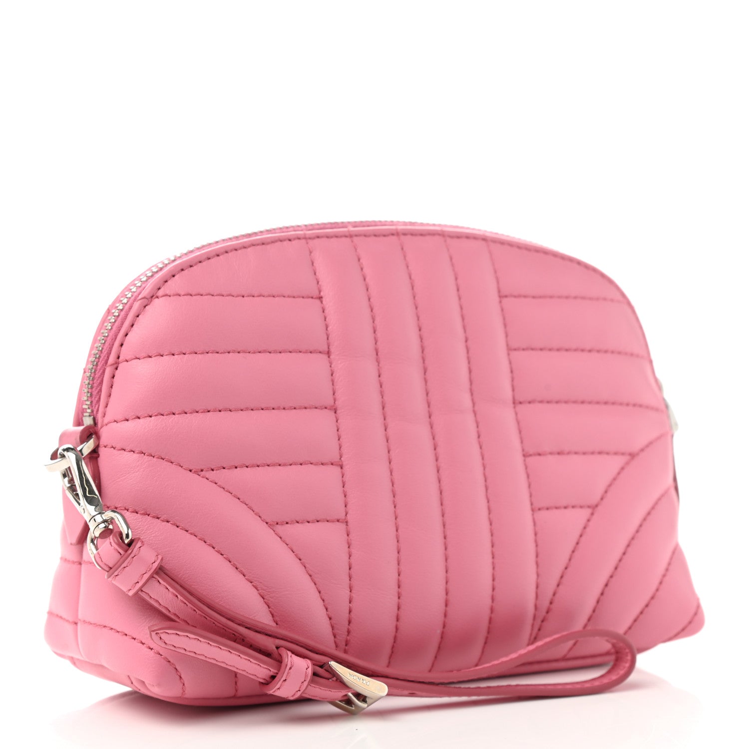 Prada Soft Calfskin Diagramme Wristlet Pouch Bag Begonia 3 of 7