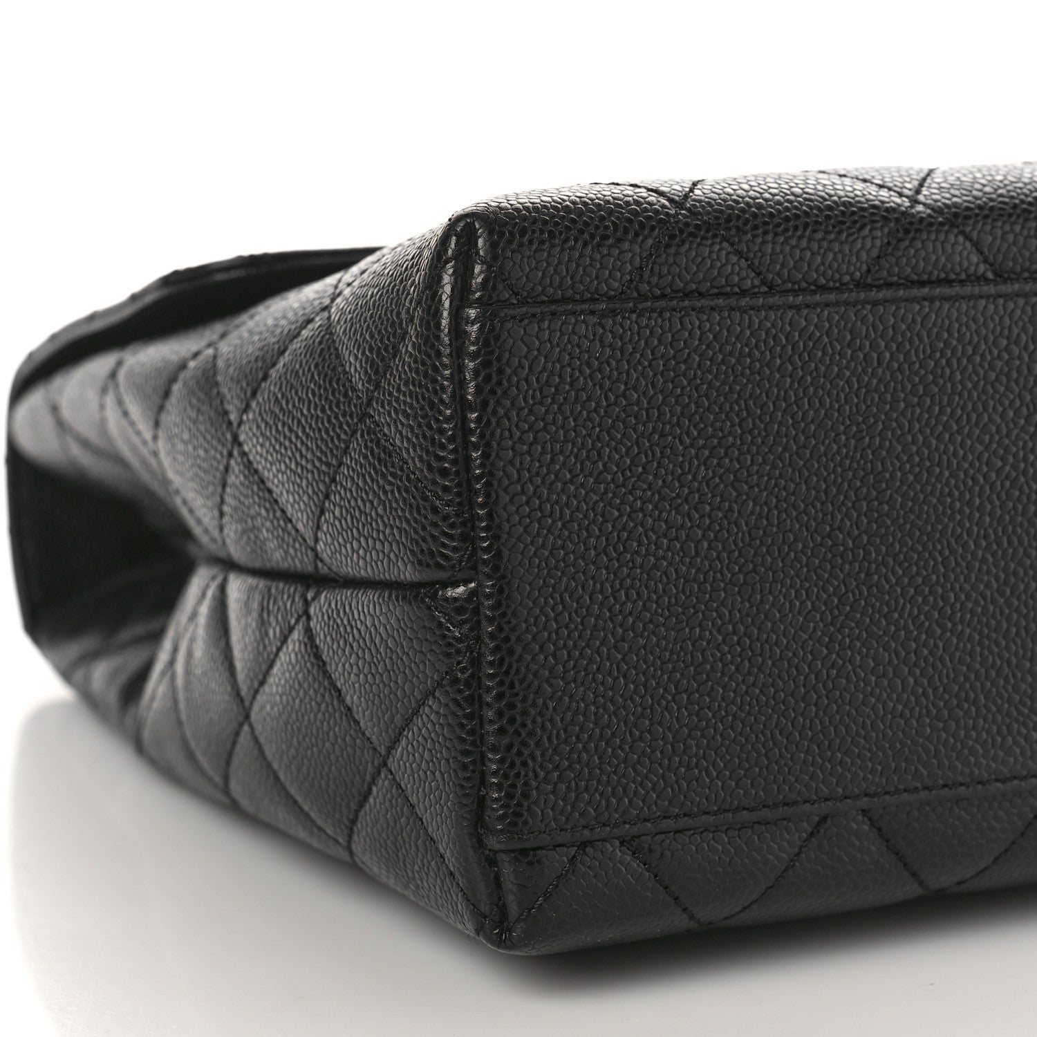 Chanel Caviar Quilted Jumbo Kelly Flap Black 8 of 9