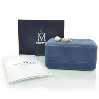 Mikimoto 18k Gold Pearl Stud Earrings 4 of 4