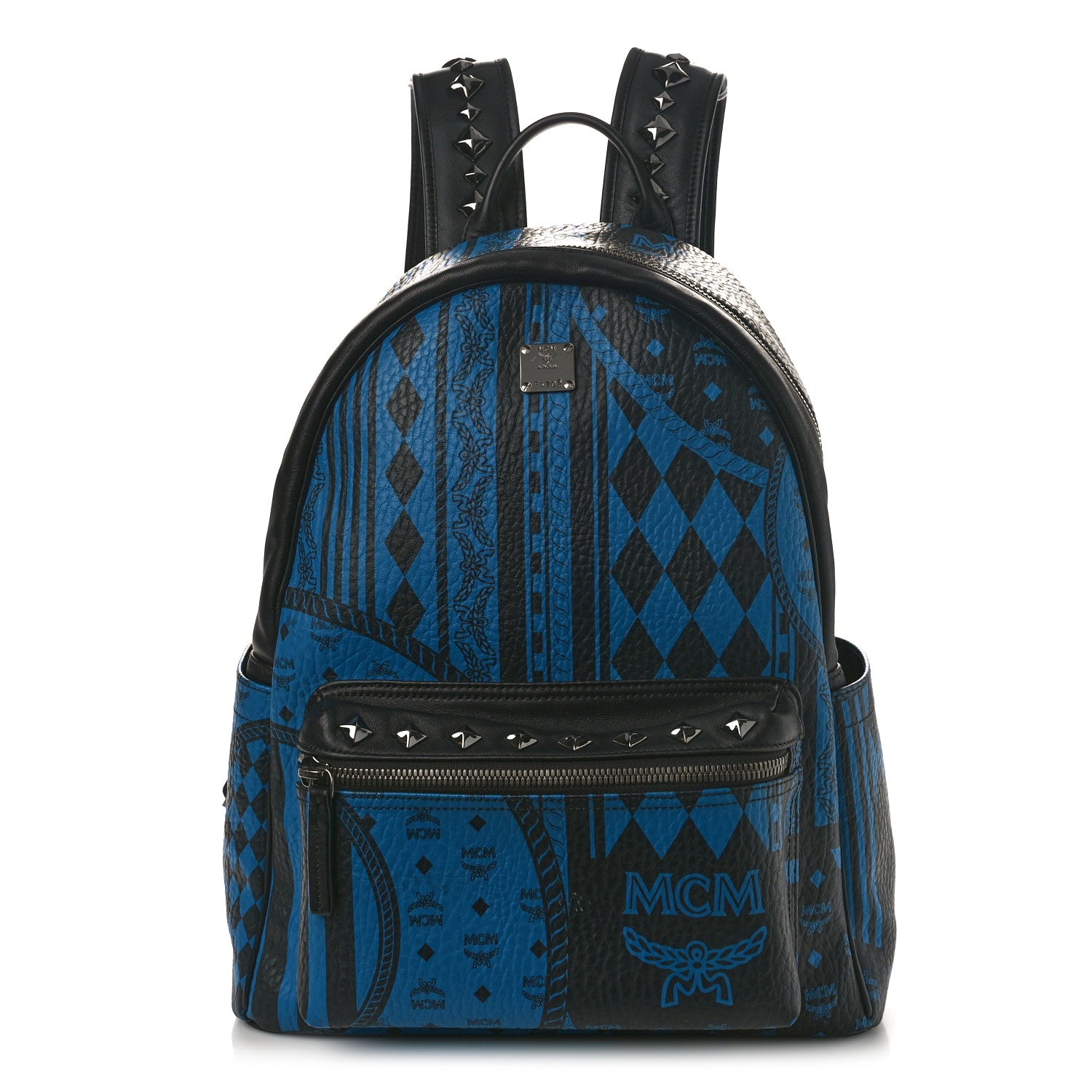 MCM Visetos Baroque Print Medium Stark Backpack Munich Blue 1 of 9