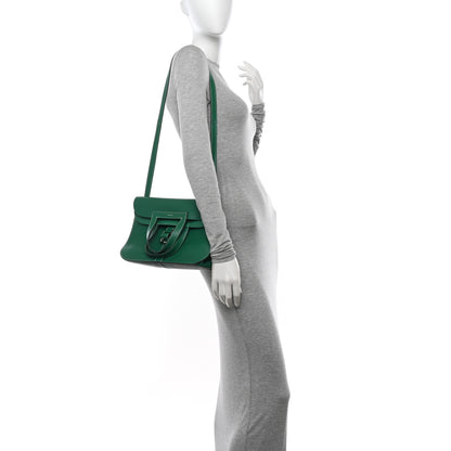 Hermes Taurillon Clemence Halzan 31 GM Vert Vertigo 2 of 14