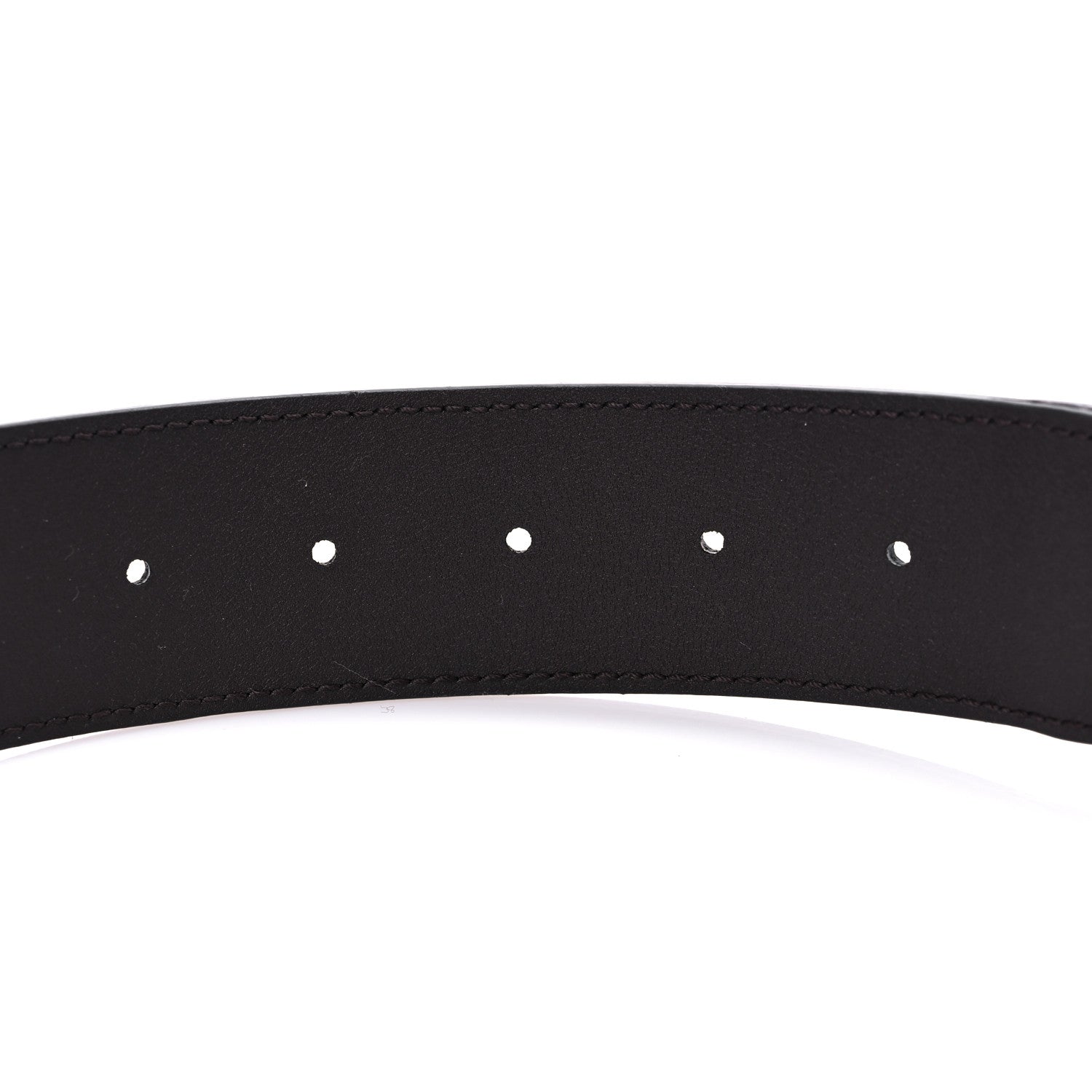 Gucci Nylon Textured Dollar Calfskin Double G Web 40mm Belt 80 32 Green Red Dark Cocoa 4 of 5