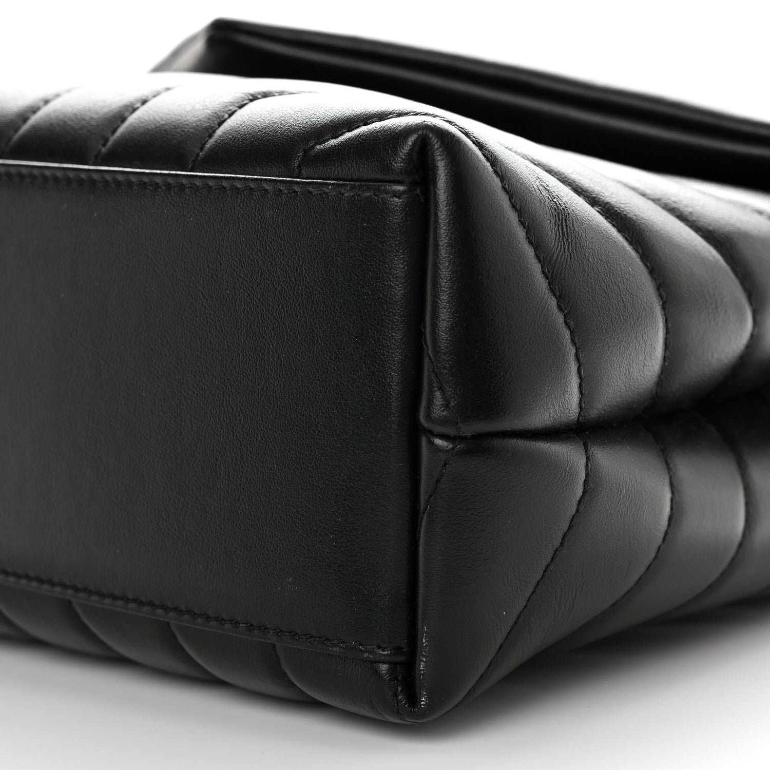 Saint Laurent Calfskin Y Quilted Monogram Small Loulou Chain Satchel Black 11 of 11