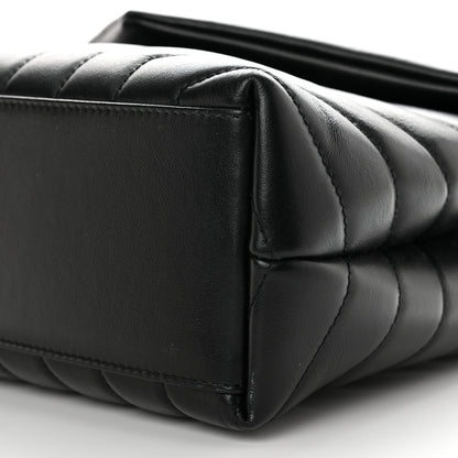 Saint Laurent Calfskin Y Quilted Monogram Small Loulou Chain Satchel Black 11 of 11