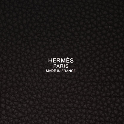 Hermes Taurillon Clemence Casaque Picotin Lock 18 PM Beige Marfa New White Macassar 6 of 11