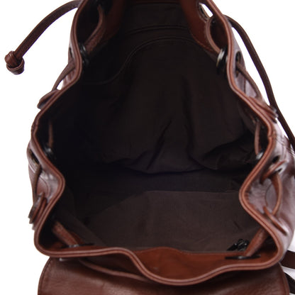 Chanel Calfskin Drawstring Backpack Brown 5 of 20