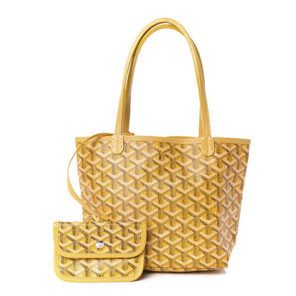 Goyard Goyardine Saint Louis Junior Jr PM Tote Yellow 1 of 10