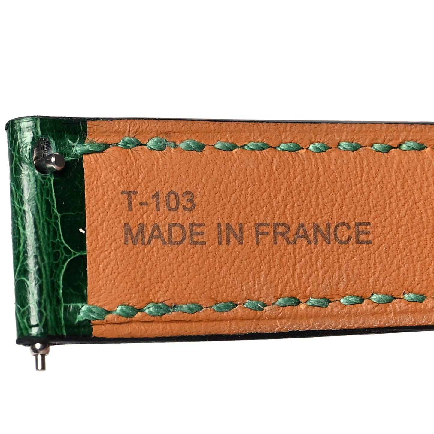 Shiny Alligator Heure H 21mm Watch Strap Vert Moyen
