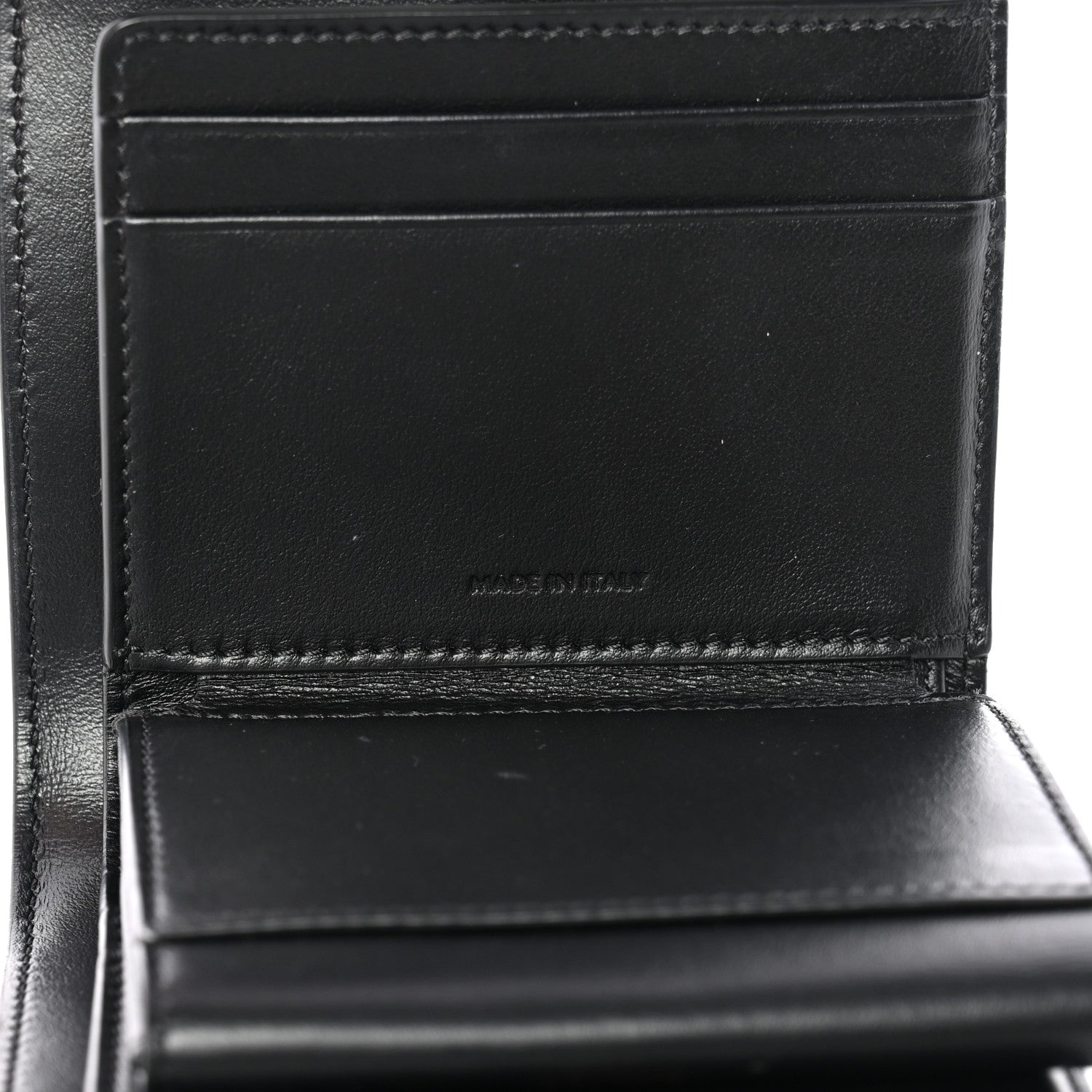 Celine Satinated Calfskin 16 Small Tri-Fold Wallet Black 6 of 8