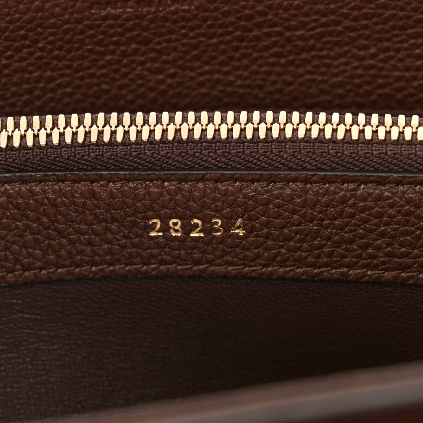 Grained Calfskin Medium 16 Top Handle Bag Brown
