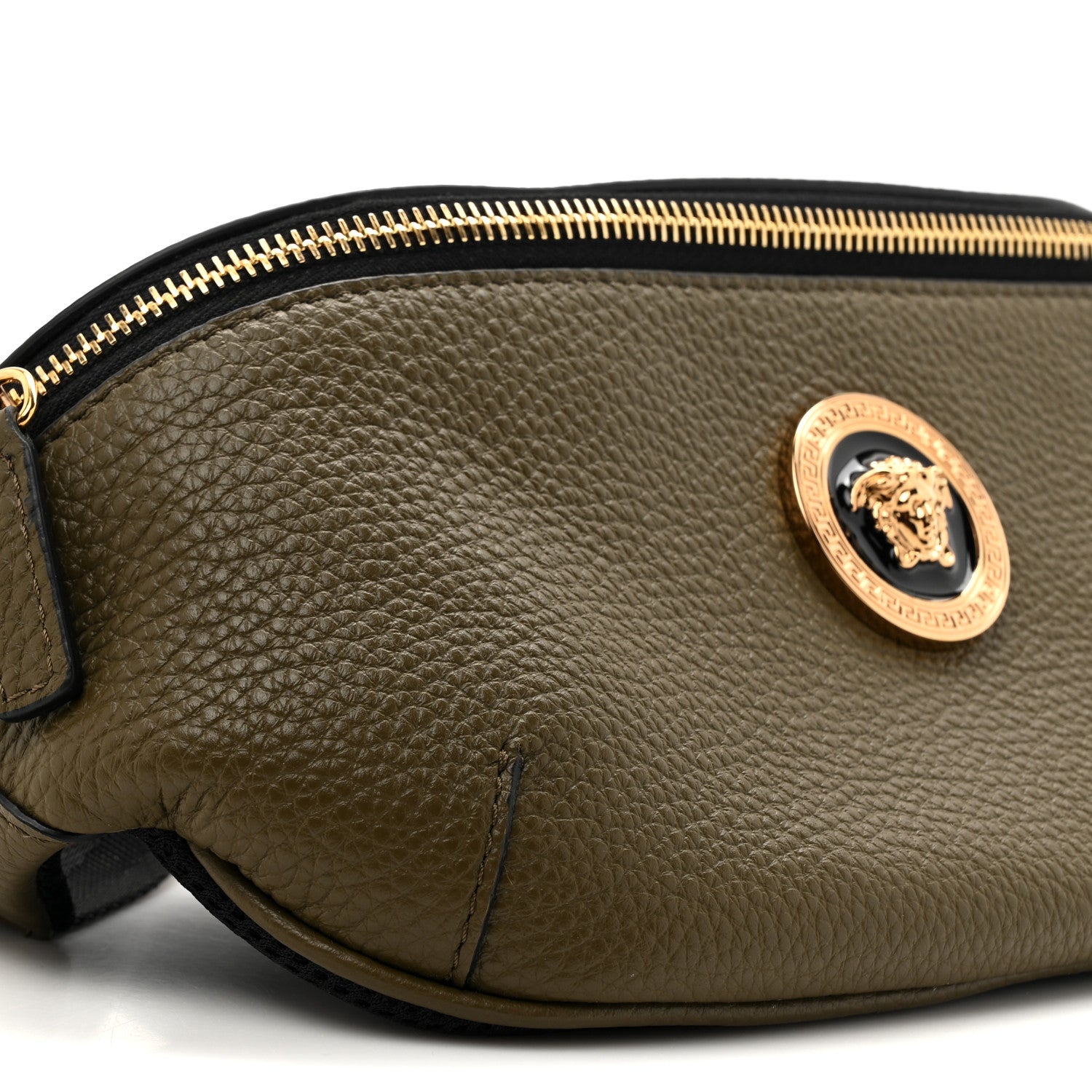 Versace Grained Calfskin Vanitas Medea Belt Bag Khaki 10 of 10
