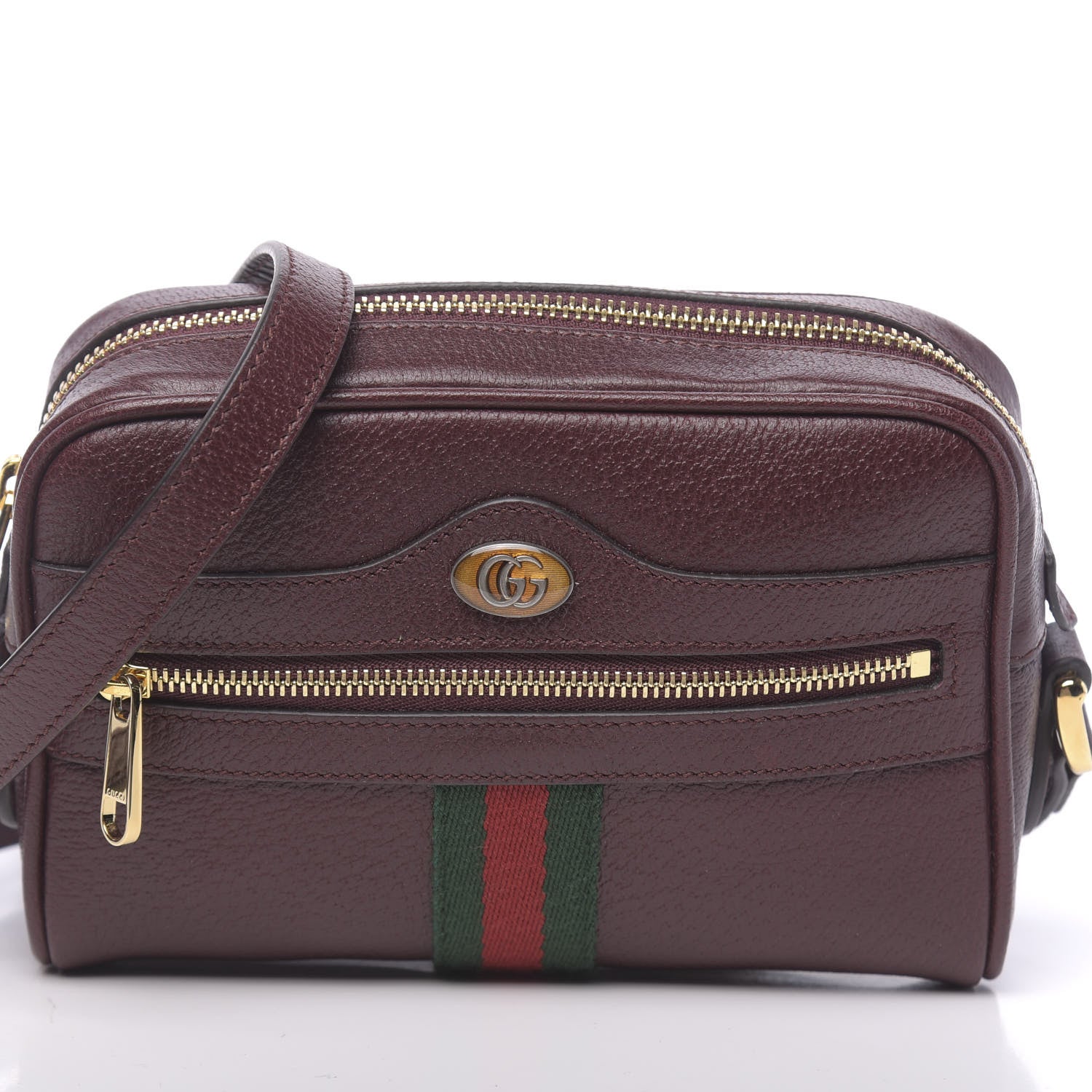 Gucci Calfskin Web Mini Ophidia Shoulder Bag Vintage Bordeaux 11 of 11