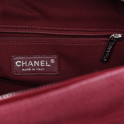 Chanel Canvas Deauville Small Bowling Bag Dark Pink 9 of 11
