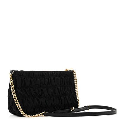 Prada Tessuto Nylon Gaufre Shoulder Bag Black 3 of 9