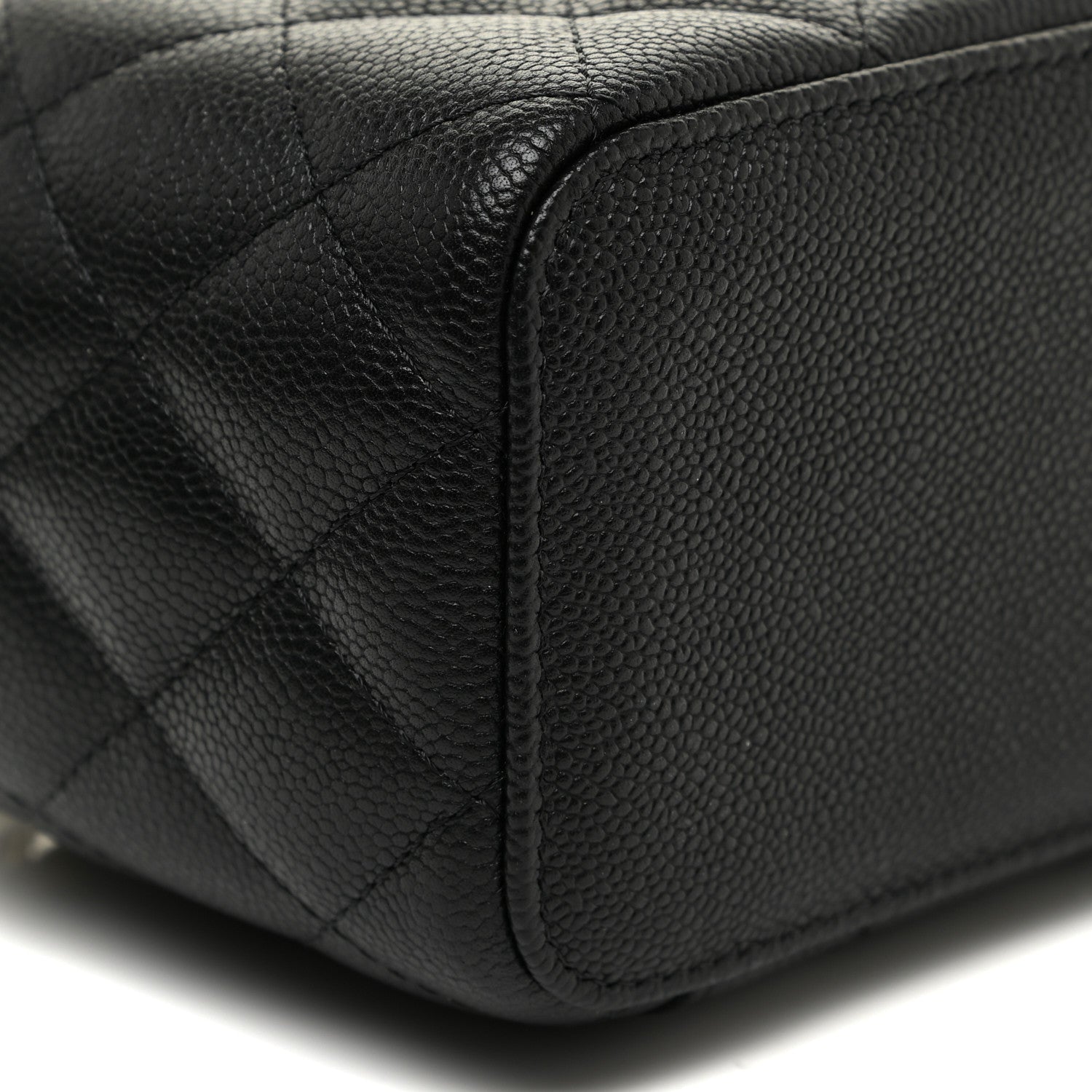 Chanel Caviar Quilted Small Tiny CC Vanity Case With Chain Black 10 of 12