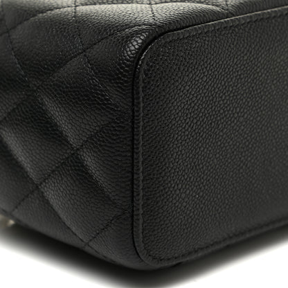 Chanel Caviar Quilted Small Tiny CC Vanity Case With Chain Black 10 of 12