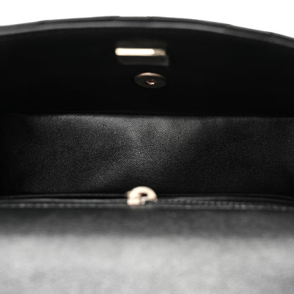 Chanel Shiny Lambskin Quilted Pearl Twist Mini Square Flap Black 5 of 10