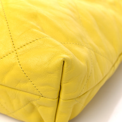 Chanel Shiny Calfskin Quilted Small Chanel 22 Yellow 11 of 14