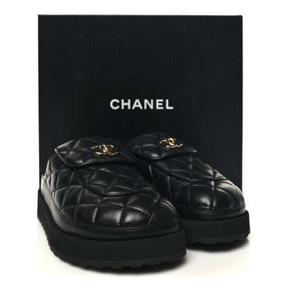 Chanel Lambskin Quilted CC Turnlock Mules 39.5 Black 8 of 8