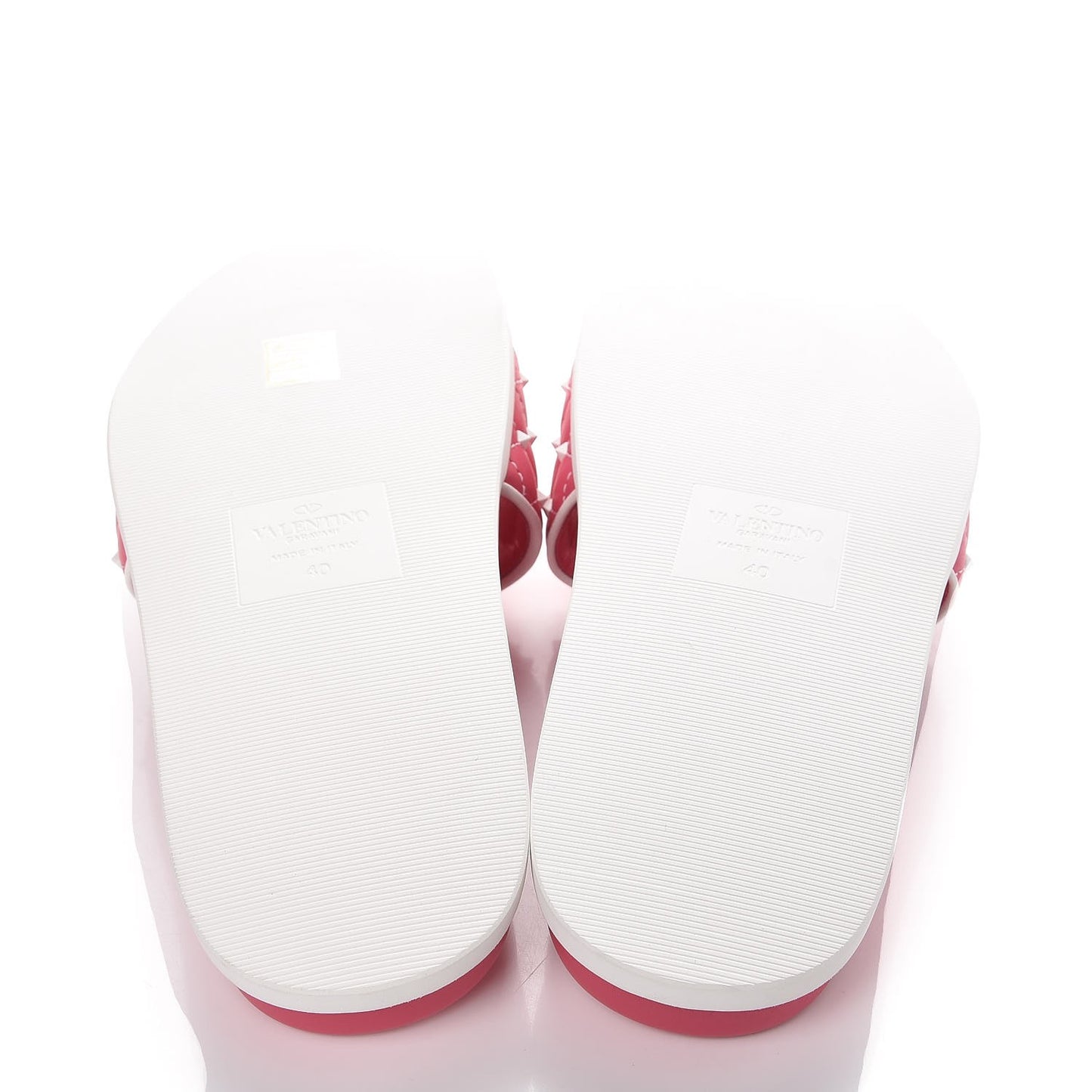 Nappa Free Rockstud Spike Slide Sandals 40 Shadow Pink