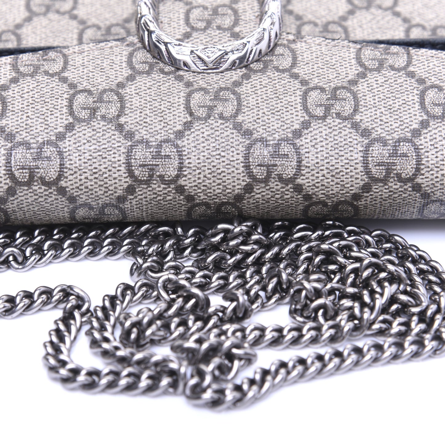 GG Supreme Monogram Super Mini Dionysus Shoulder Bag Black