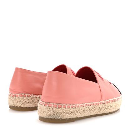 Chanel Lambskin CC Espadrilles 38 Pink Red Black 5 of 8