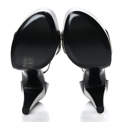 Louis Vuitton Patent Monogram Afterglow Platform Sandals 41 Black 5 of 7