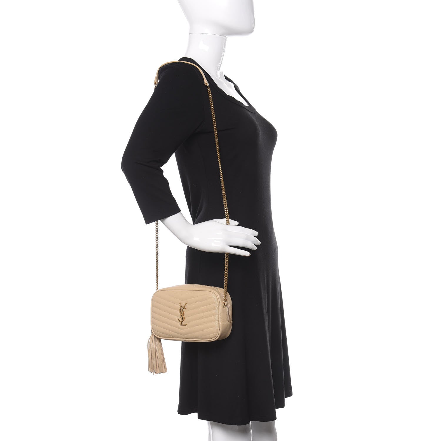 Saint Laurent Grain De Poudre Matelasse Monogram Mini Lou Camera Bag New Powder 2 of 10