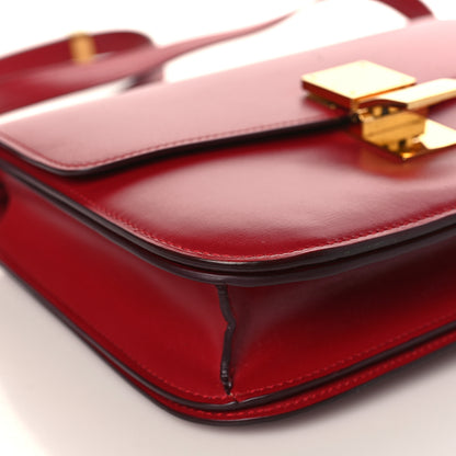 Celine Box Calfskin Medium Classic Box Flap Bag Red 7 of 8