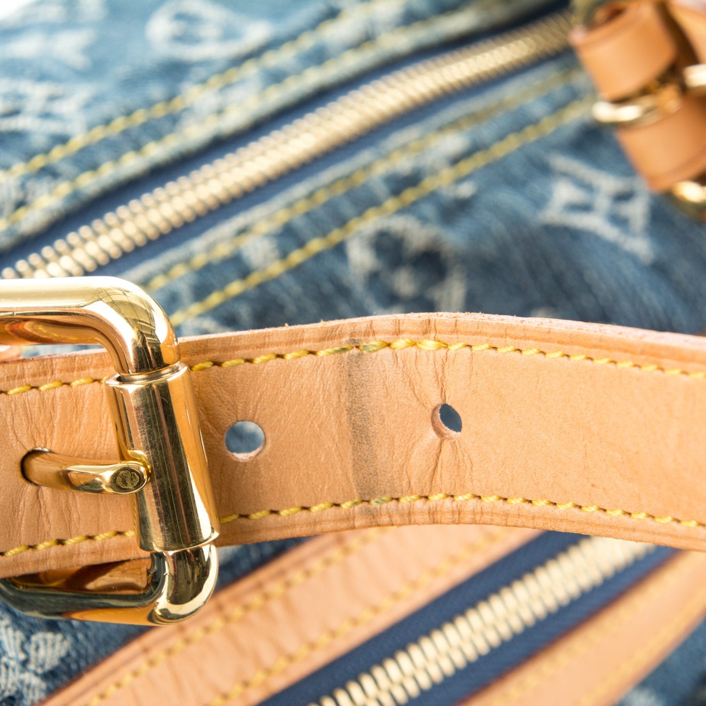 Monogram Denim Baggy PM Blue