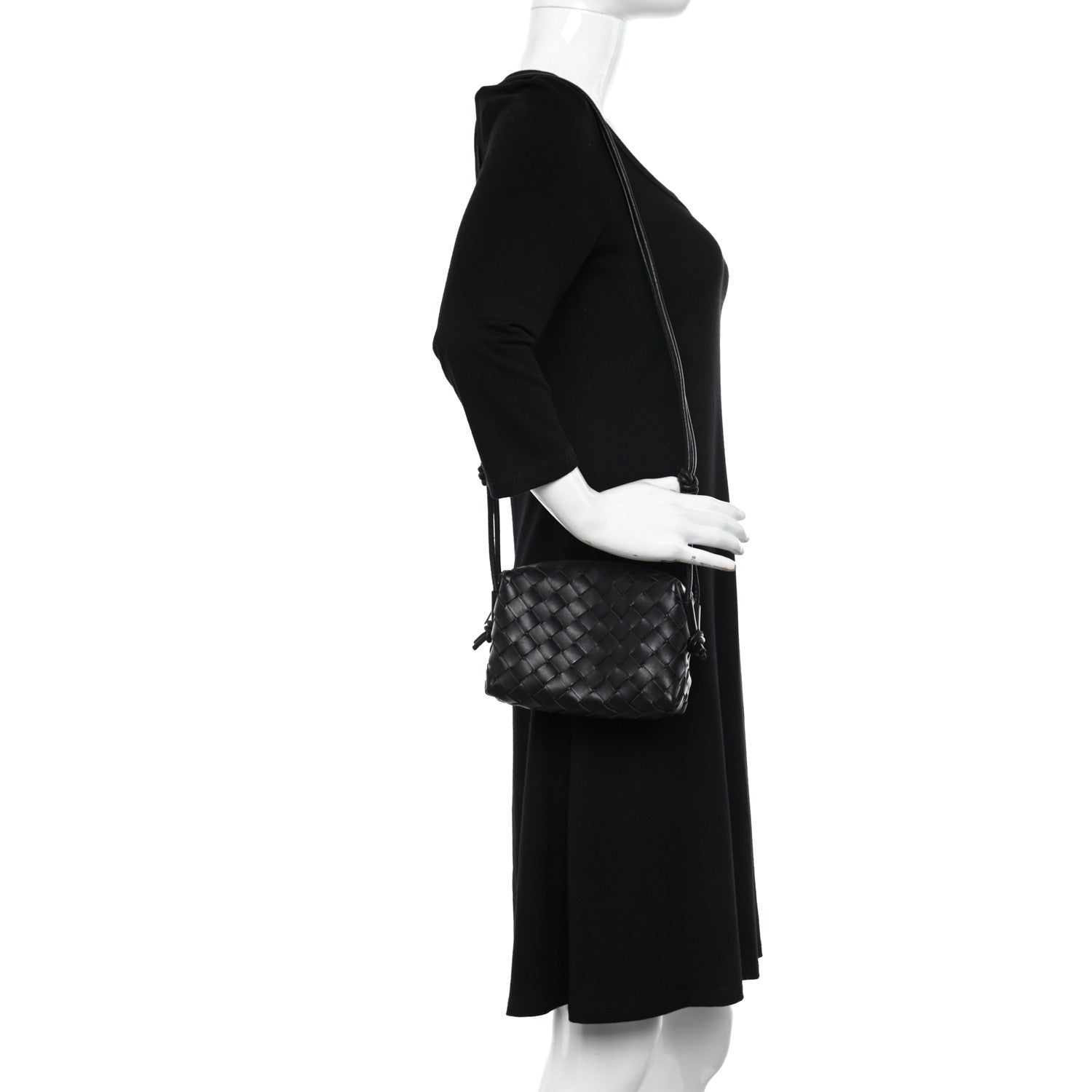 Bottega Veneta Nappa Intrecciato Mini Loop Camera Bag Black 2 of 10