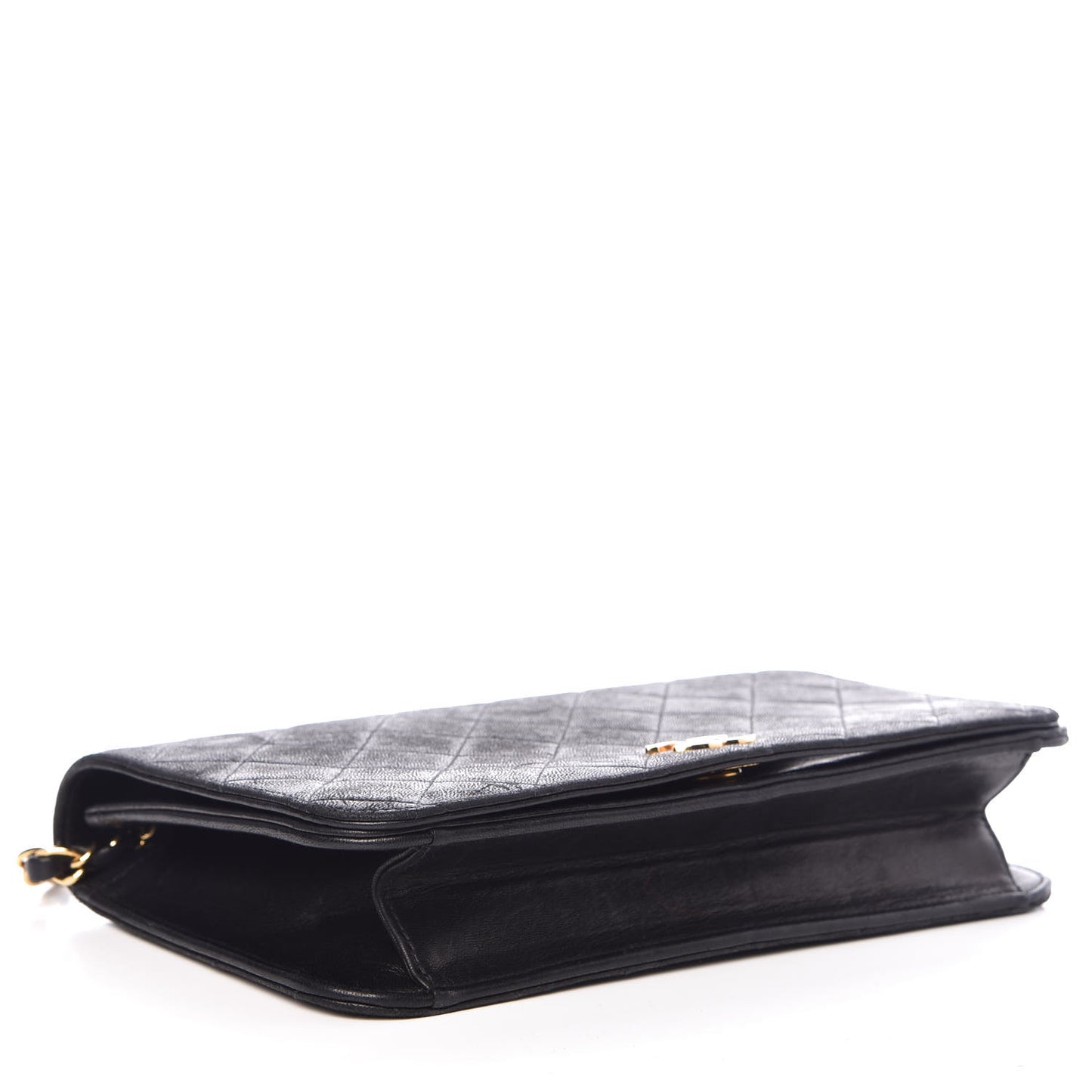 Lambskin Quilted Small Single Flap Black