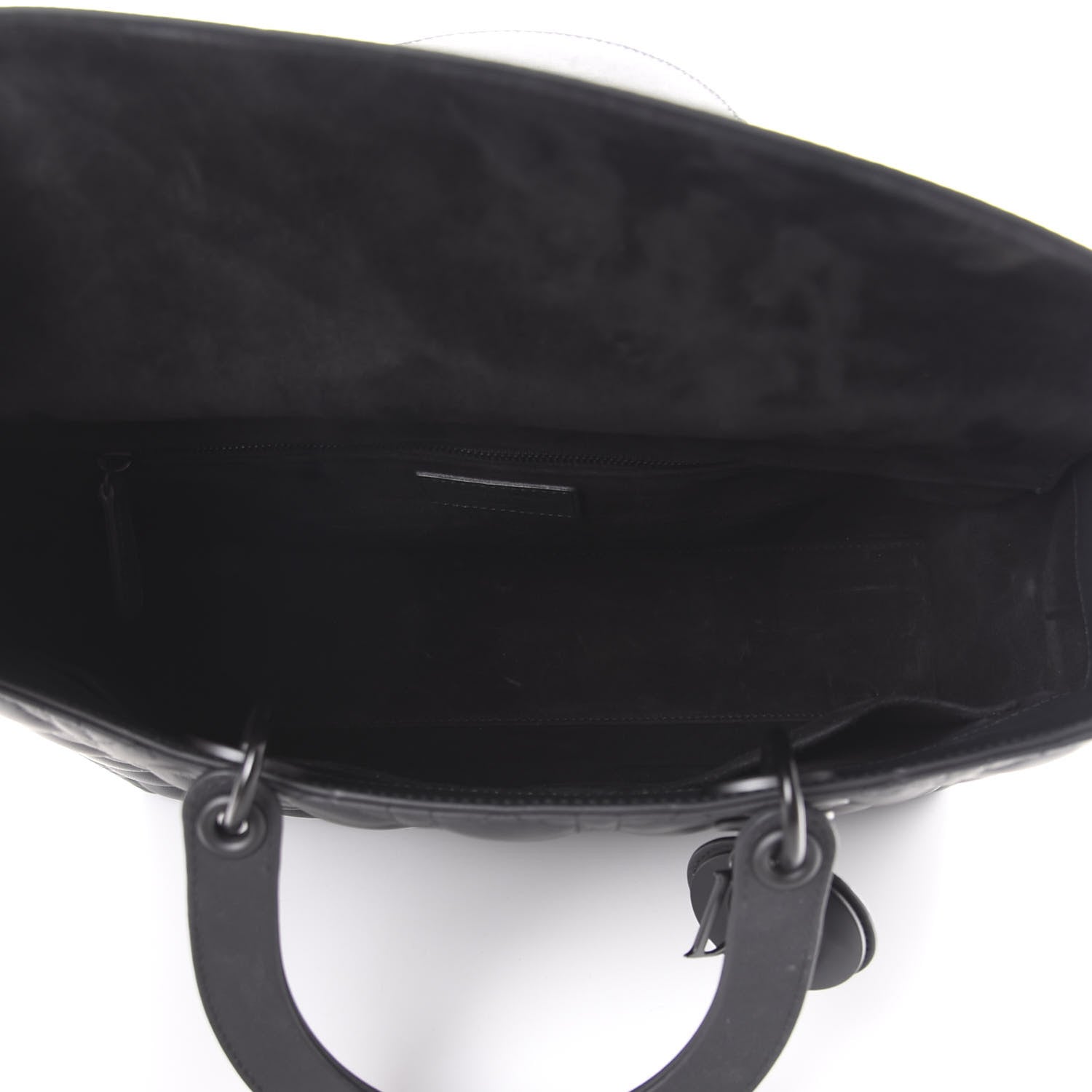 Christian Dior Ultra Matte Calfskin Cannage Large Lady Dior Black 4 of 12