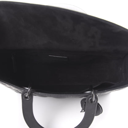 Christian Dior Ultra Matte Calfskin Cannage Large Lady Dior Black 4 of 12