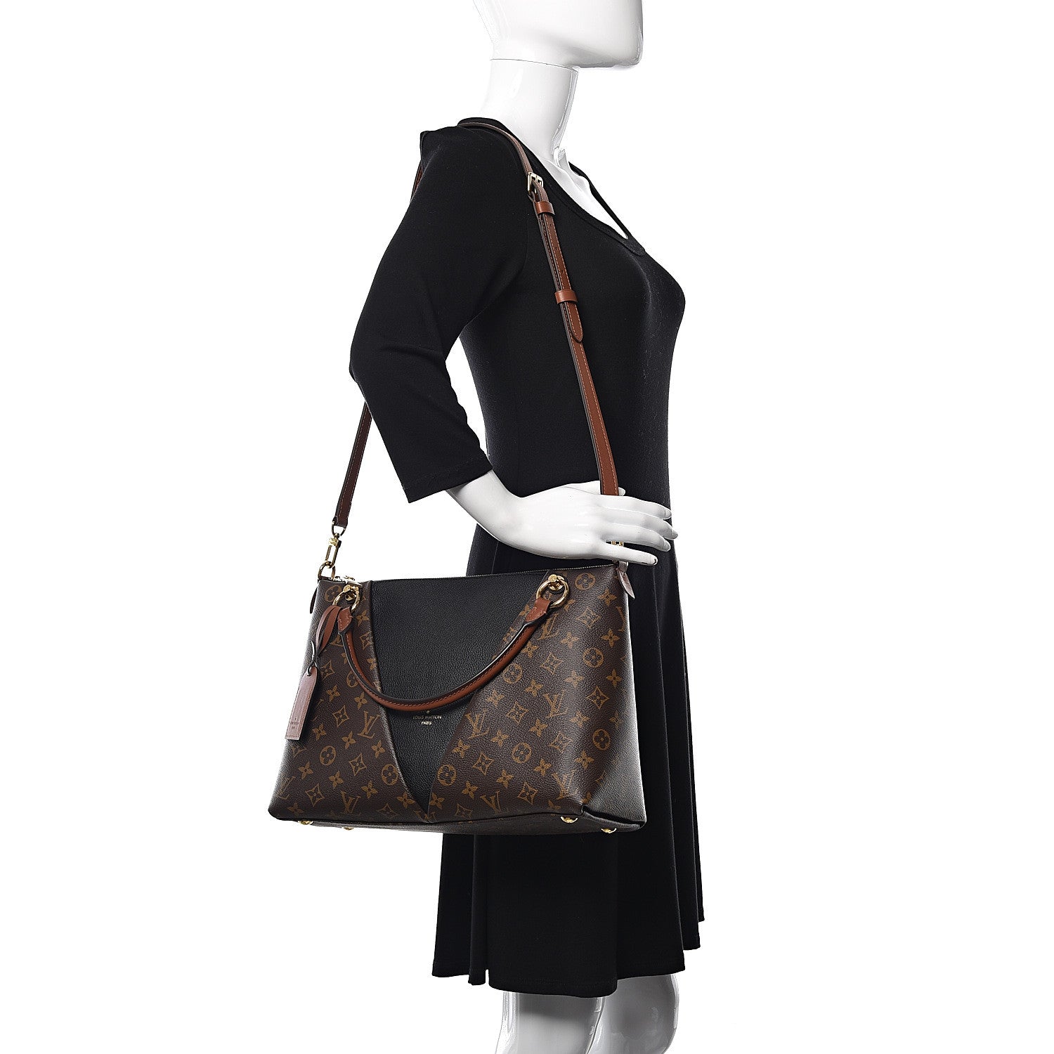 Louis Vuitton Monogram V Tote MM Khaki Cream 2 of 11