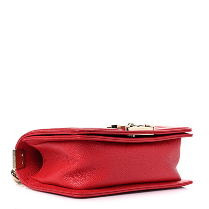 Chanel Caviar Quilted Small Boy Flap Red 4 of 11