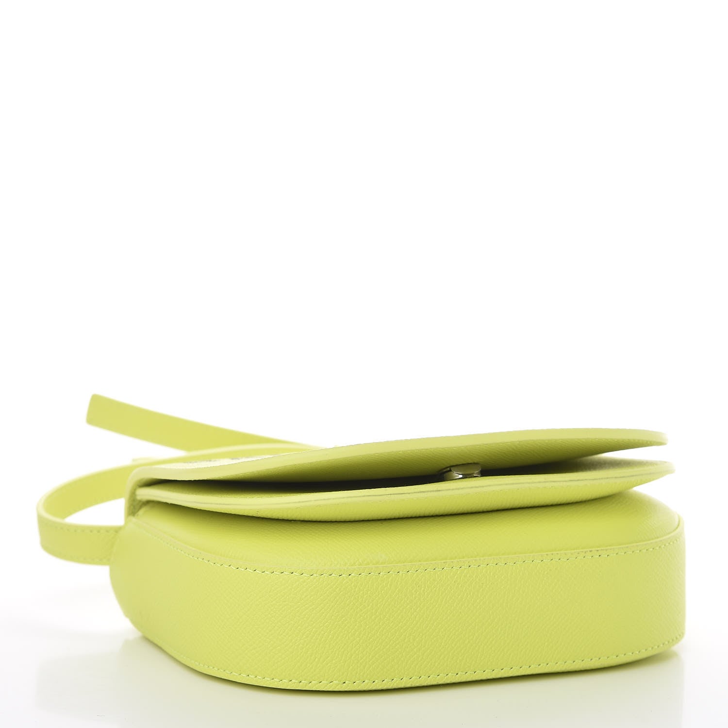 Balenciaga Grained Calfskin Logo Print Ville Day Bag XS Acid Green 4 of 12