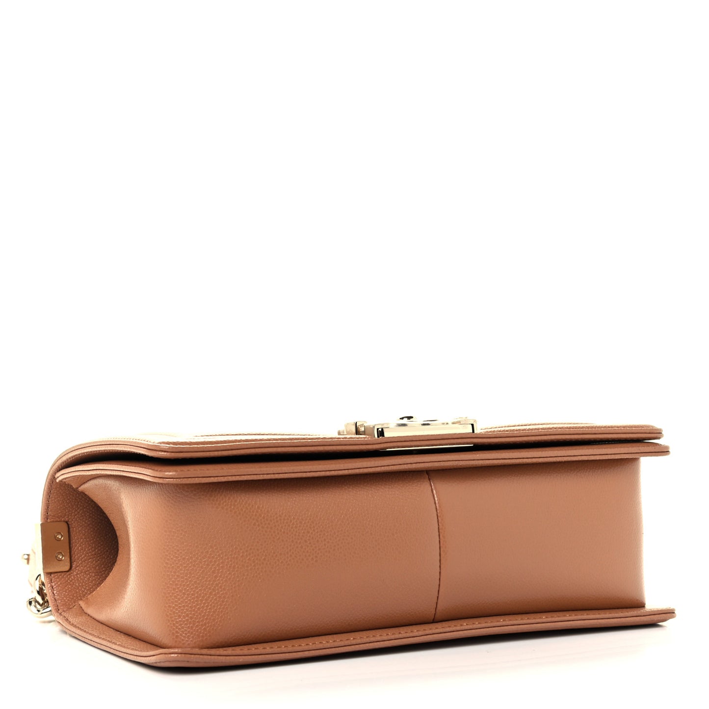 Caviar Quilted Medium Boy Flap Brown