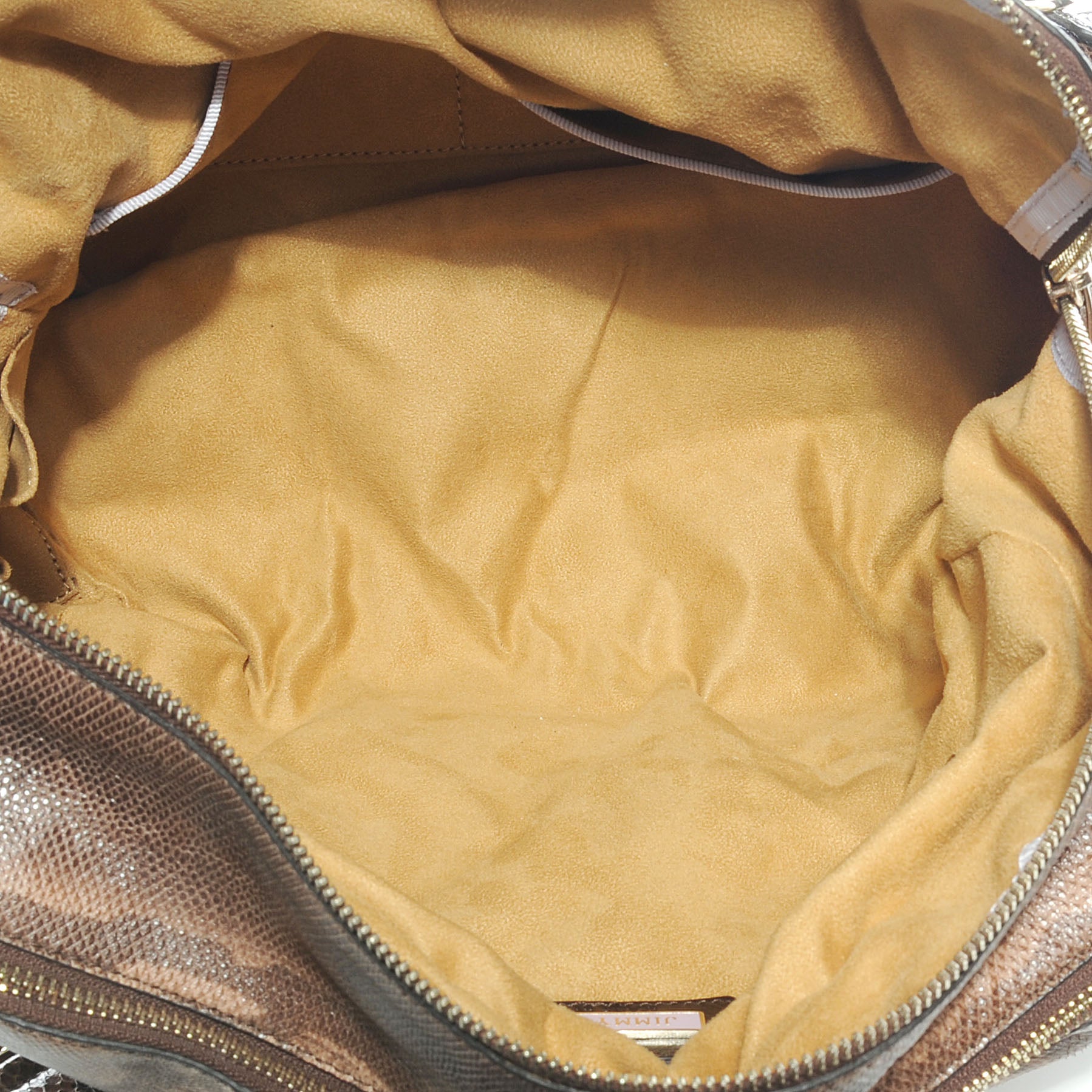 Jimmy Choo Karung and Elaphe Snake Blythe L Tote Brown 5 of 7