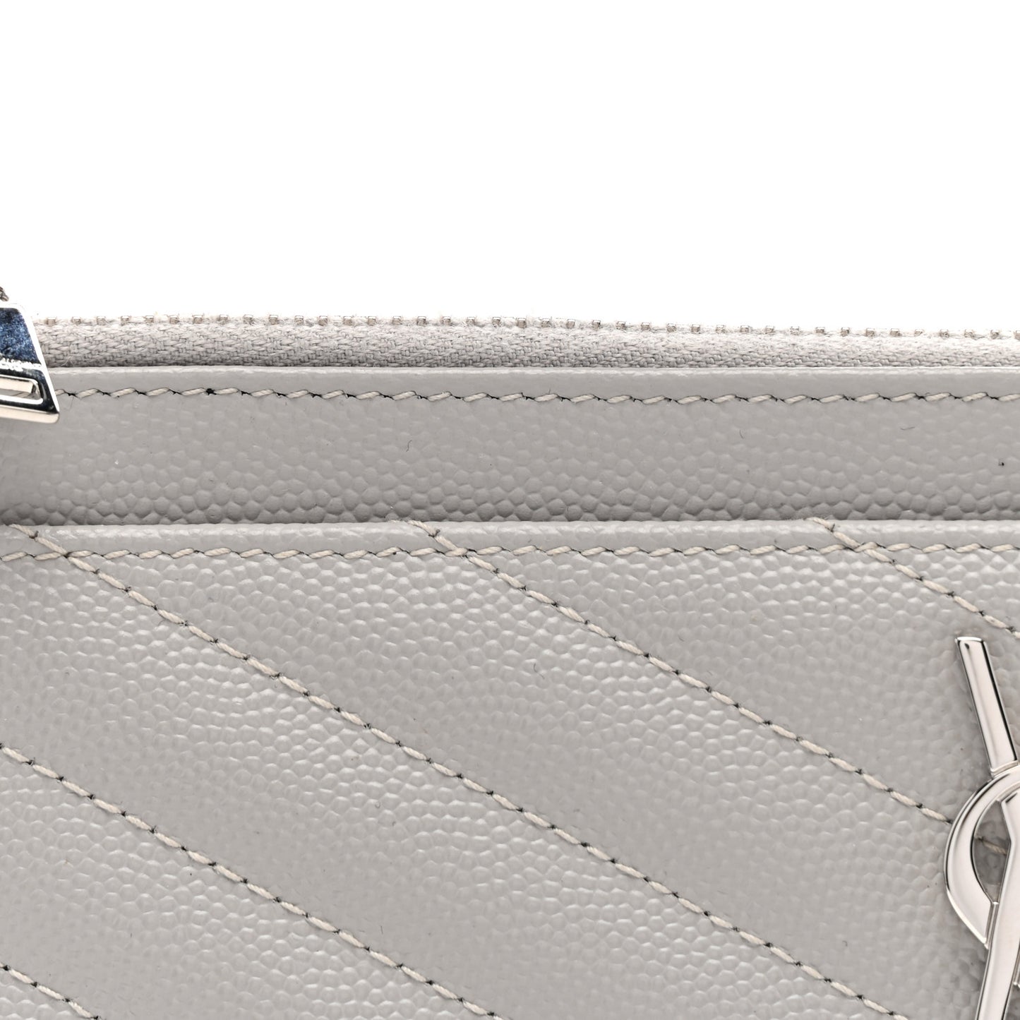 Grain De Poudre Chevron Monogram Bill Pouch Granite