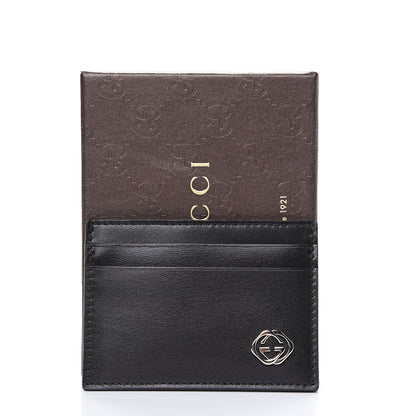 Gucci Calfskin GG Card Holder Black 6 of 6