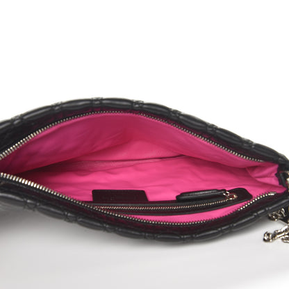 Christian Dior Lambskin Cannage Panarea Pouch Black 5 of 7