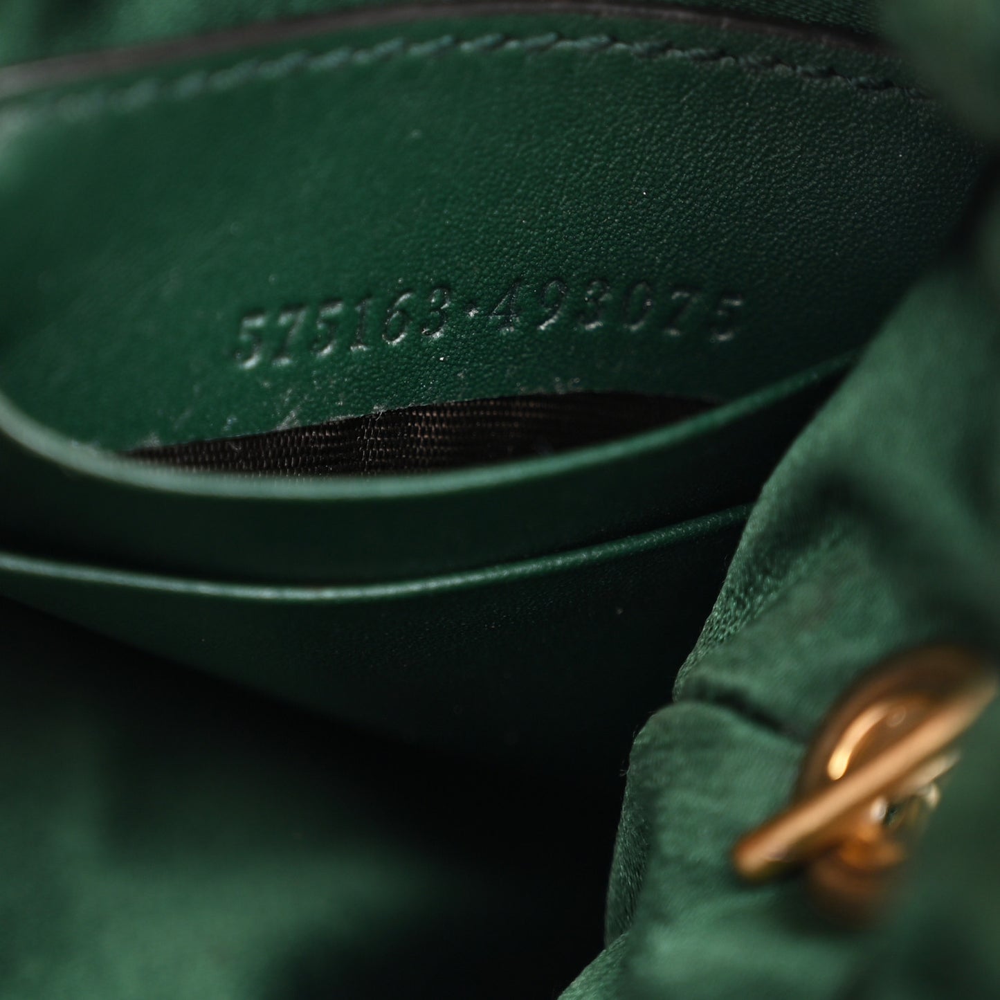 Velvet Matelasse Mini GG Marmont 2.0 Bucket Bag Dark Green