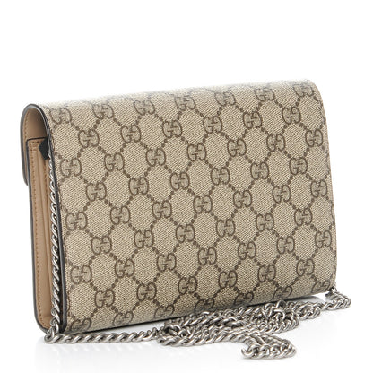 Gucci GG Supreme Monogram Mini Dionysus Chain Wallet Beige Taupe 3 of 7