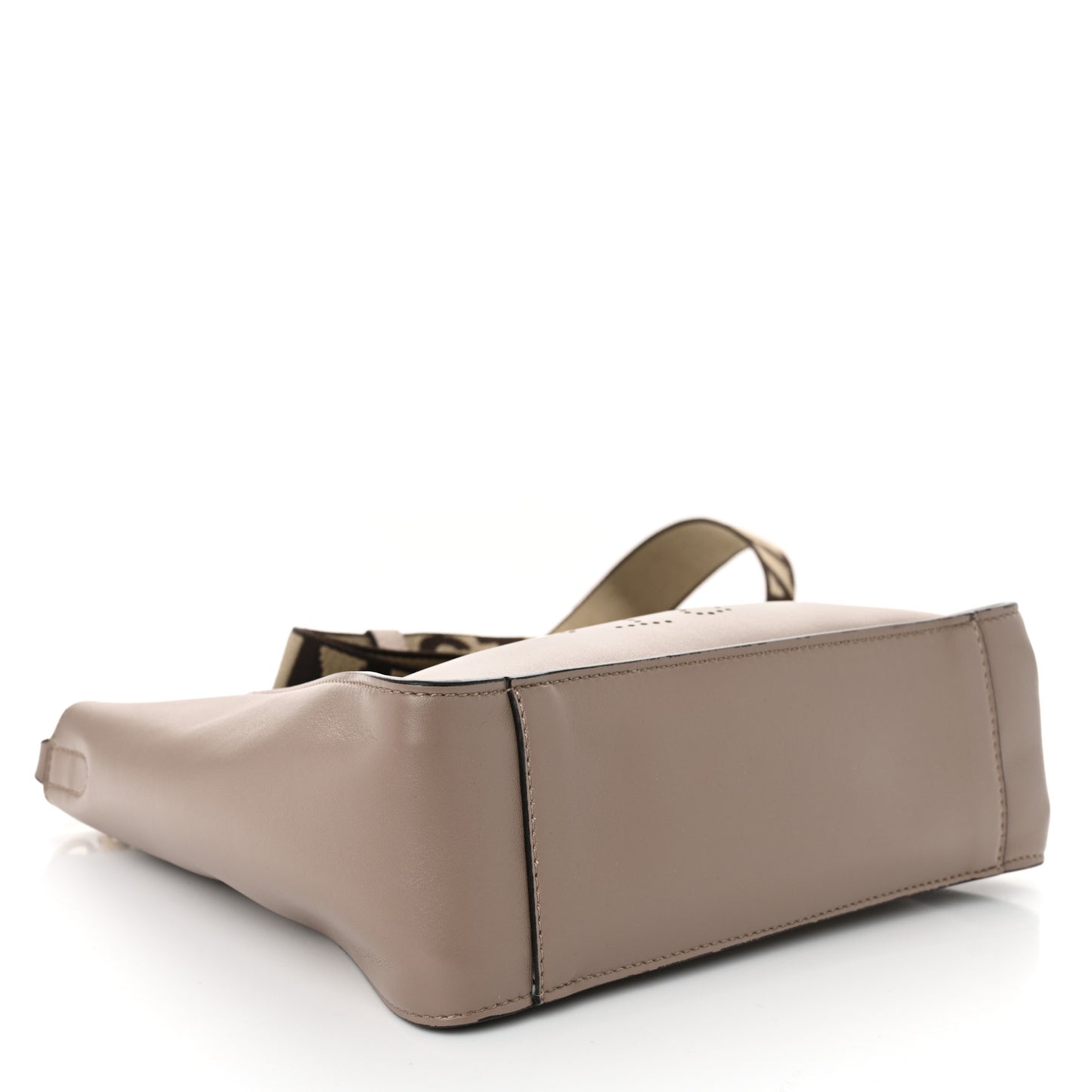 Eco Alter Nappa Perforated Logo Mini Crossbody Dark Taupe