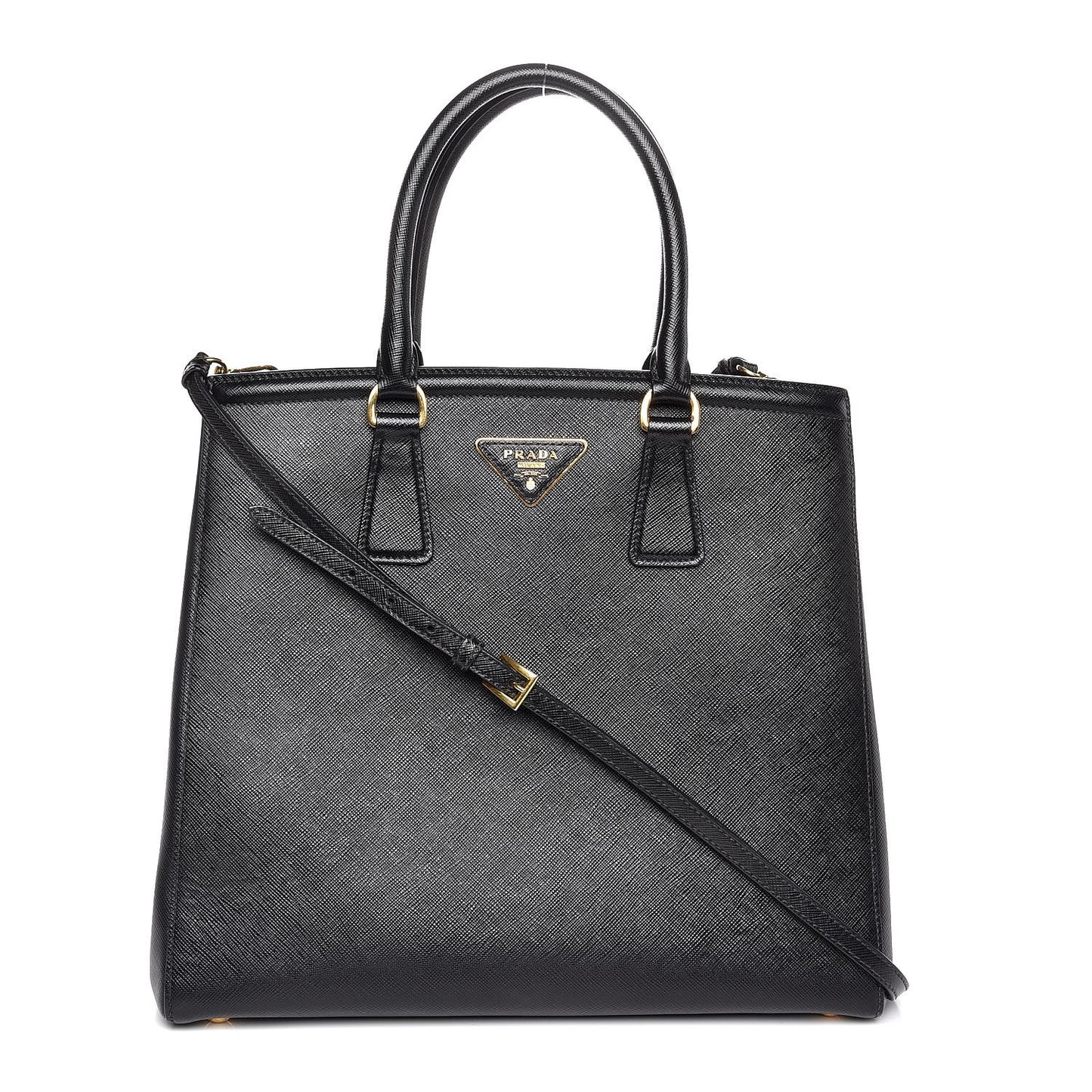 Saffiano Lux Small Parabole Tote Black