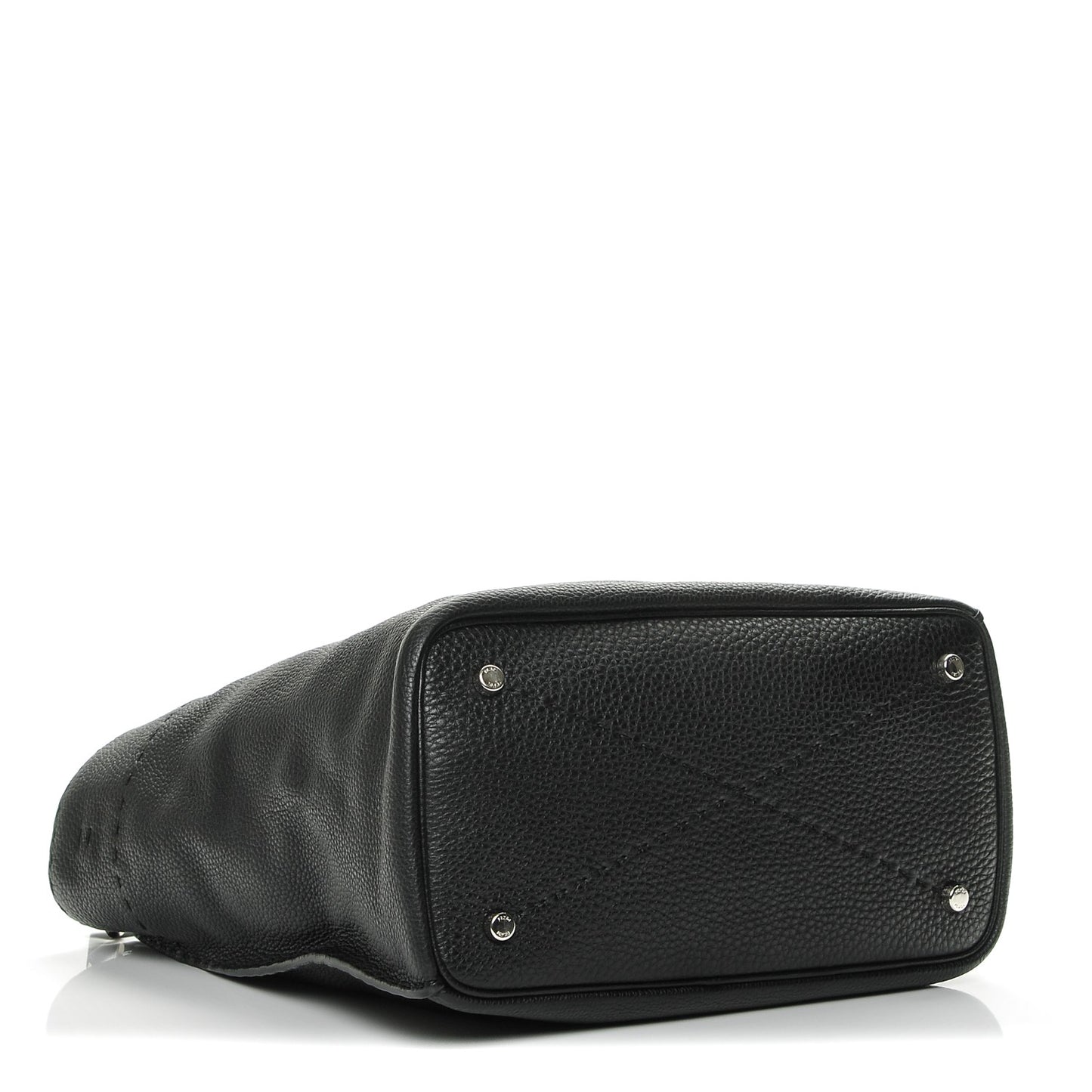 Cuoio Romano Selleria Large Anna Bucket Bag Black