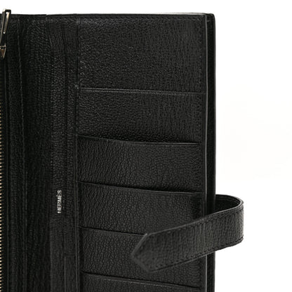 Hermes Chevre Mysore Bearn Gusset Wallet Black 9 of 11