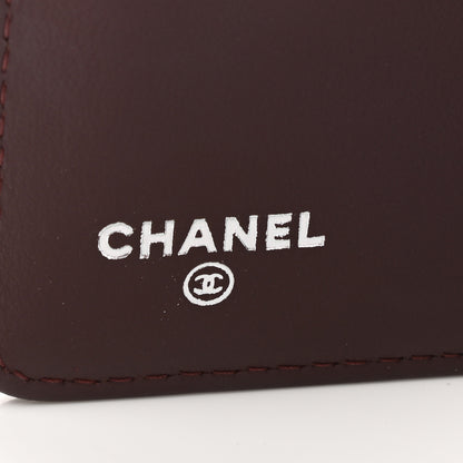 Chanel Lambskin Quilted Boy Zipped Pocket Wallet Burgundy 6 of 8